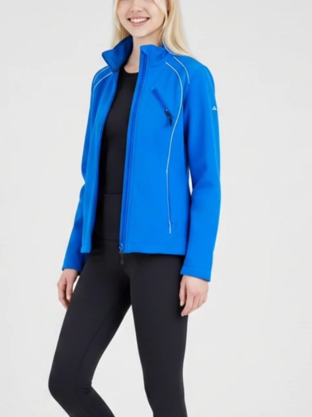 Snozu Women's The Platinum Collection Blue Zip Up Performance Jacket Size Small